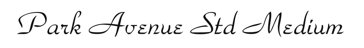Park Avenue Std Medium original font preview