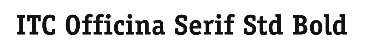 ITC Officina Serif Std Bold original font preview