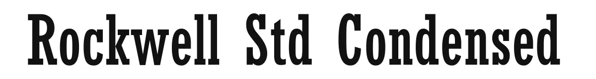 Rockwell Std Condensed original font preview