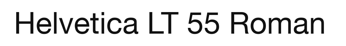 Helvetica LT 55 Roman original font preview
