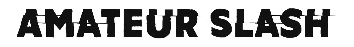 Amateur Slash original font preview