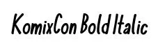 KomixCon Bold Italic