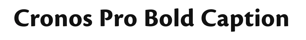 Cronos Pro Bold Caption original font preview