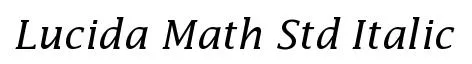 Lucida Math Std Italic