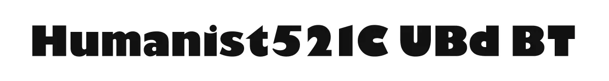 Humanist521C UBd BT original font preview