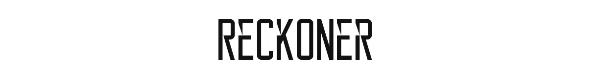 Reckoner original font preview