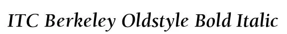 ITC Berkeley Oldstyle Bold Italic