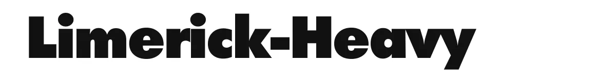 Limerick-Heavy original font preview