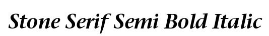 Stone Serif Semi Bold Italic