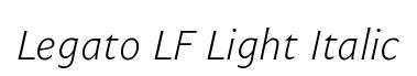 Legato LF Light Italic