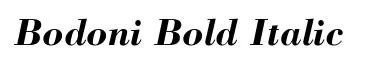 Bodoni Bold Italic