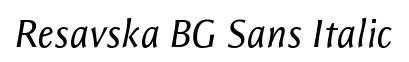 Resavska BG Sans Italic