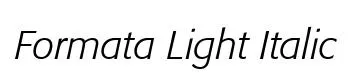 Formata Light Italic