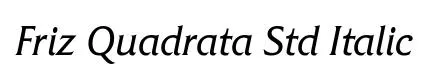 Friz Quadrata Std Italic