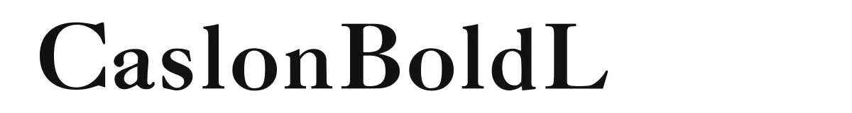 CaslonBoldL original font preview