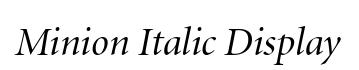 Minion Italic Display