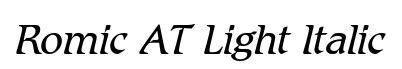 Romic AT Light Italic