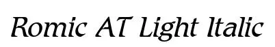 Romic AT Light Italic