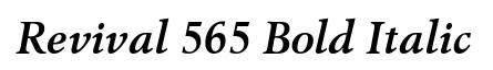 Revival 565 Bold Italic