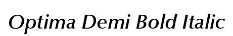 Optima Demi Bold Italic