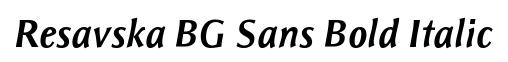 Resavska BG Sans Bold Italic