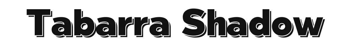 Tabarra Shadow font preview