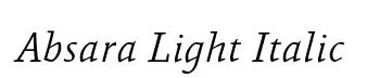 Absara Light Italic