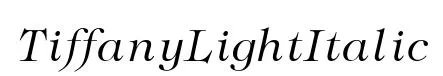 TiffanyLightItalic