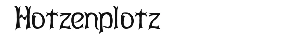 Hotzenplotz original font preview