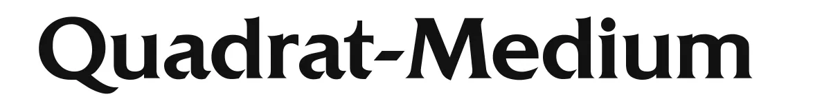 Quadrat-Medium original font preview