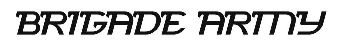 brigade army original font preview