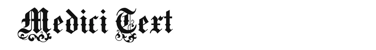 Medici Text original font preview