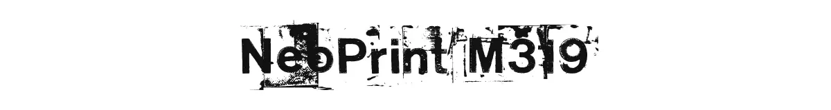 NeoPrint M319 font preview
