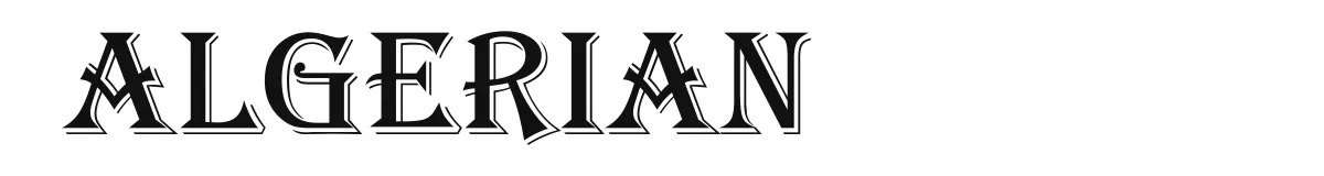 Algerian original font preview