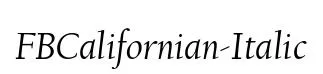 FBCalifornian-Italic