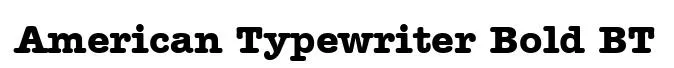 American Typewriter Bold BT font preview