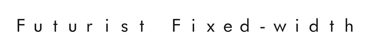 Futurist Fixed-width font preview
