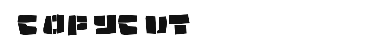 Copycut original font preview