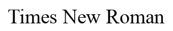 Times New Roman font preview