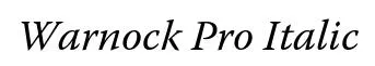 Warnock Pro Italic