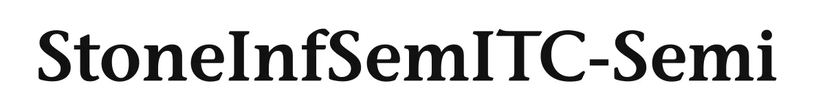StoneInfSemITC-Semi font preview