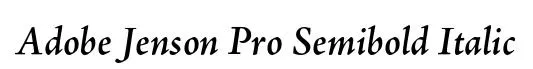 Adobe Jenson Pro Semibold Italic