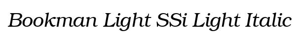 Bookman Light SSi Light Italic