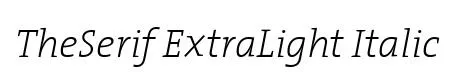 TheSerif ExtraLight Italic