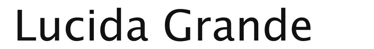 Lucida Grande original font preview