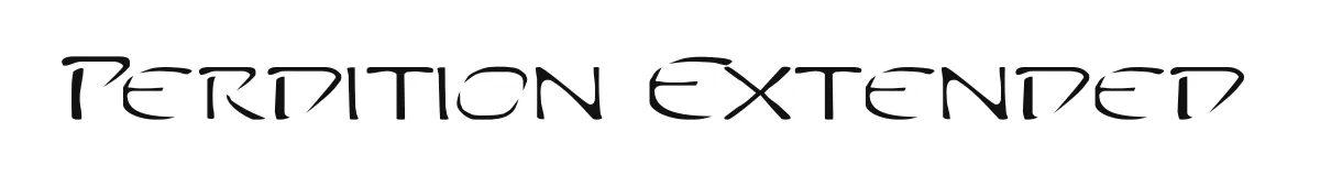Perdition Extended original font preview