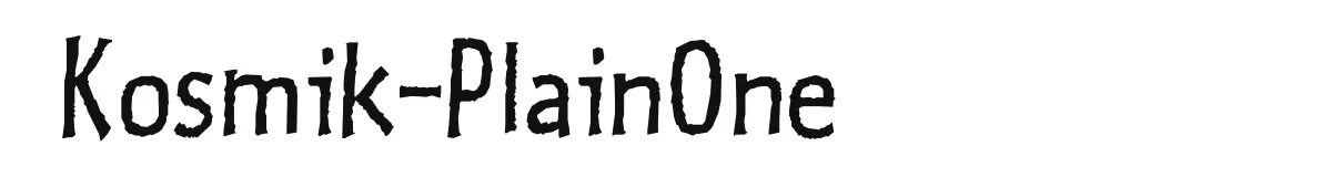 Kosmik-PlainOne font preview