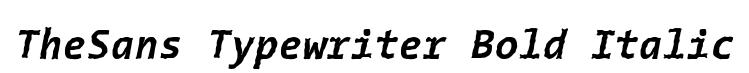 TheSans Typewriter Bold Italic