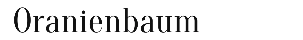 Oranienbaum font preview