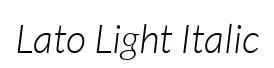 Lato Light Italic